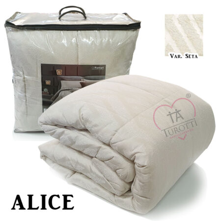 Trapunta jacquard GF Ferrari matrimoniale Alice confezionato in tessuto tinto in filo con effetto del tessuto in rilievo var seta <i><span style="color: red;">ESAURITO</span></i> - immagine 2