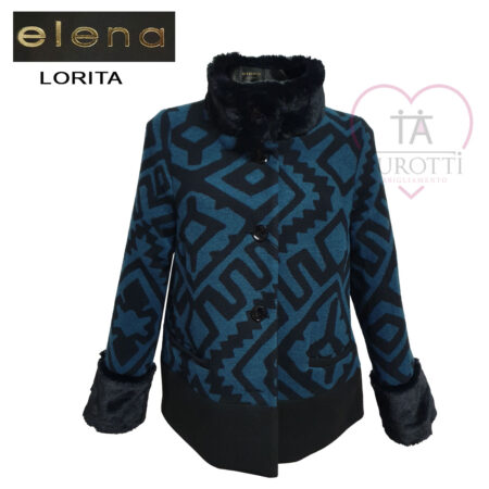 Cappotto corto da Donna Elena Lorita variante ottanio