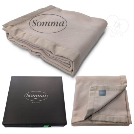 Coperta Somma plaid lettino bimbo beige