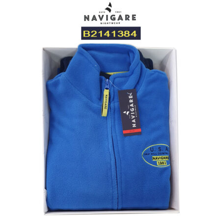 Pigiama Caldo in Pile da uomo Navigare B2141384 bluette <i><span style="color: red;">ESAURITO</span></i> - immagine 2