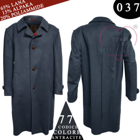 Loden Steinbock uomo pelliccia visone ecologico interna staccabile articolo 037 colore antracite 77 - immagine 2