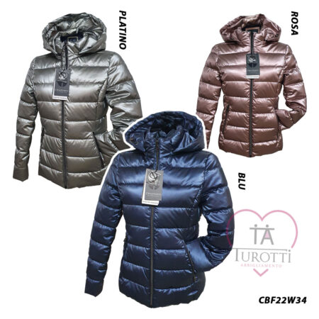Giubbino donna trapuntato Clinchberry art. CBF22W34 con cappuccio
