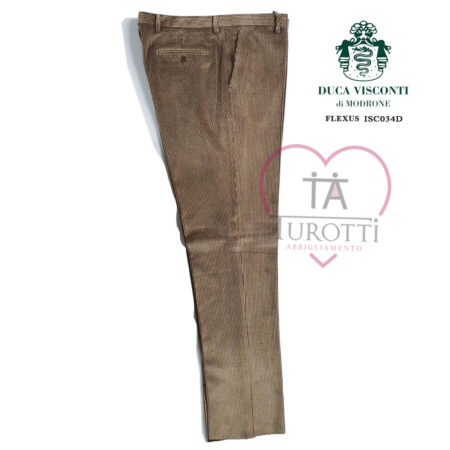 Pantaloni in velluto uomo  Duca Visconti di Modrone elasticizzato art Flexus 400 - modello  ISC034D - immagine 8