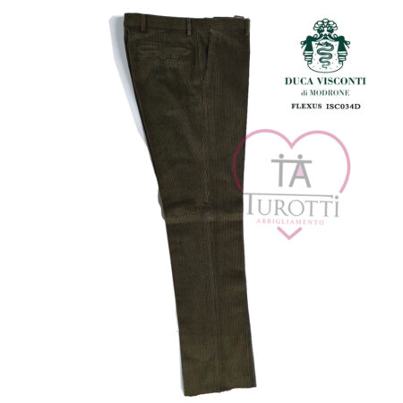 Pantaloni in velluto uomo  Duca Visconti di Modrone elasticizzato art Flexus 400 - modello  ISC034D - immagine 9
