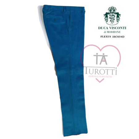 Pantaloni in velluto uomo  Duca Visconti di Modrone elasticizzato art Flexus 400 - modello  ISC034D - immagine 5