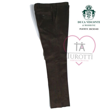 Pantaloni in velluto uomo  Duca Visconti di Modrone elasticizzato art Flexus 400 - modello  ISC034D - immagine 7
