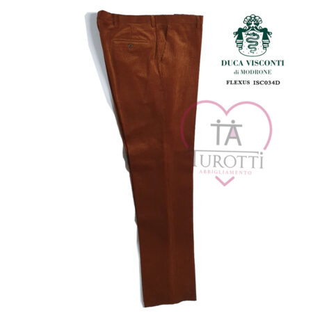Pantaloni in velluto uomo  Duca Visconti di Modrone elasticizzato art Flexus 400 - modello  ISC034D - immagine 3