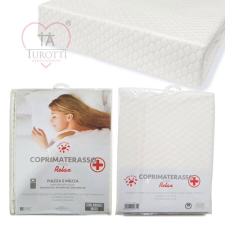 Coprimaterasso spugna Jacquard Relax angoli maxi 1 piazza e mezza  Desideri di Casa - immagine 2