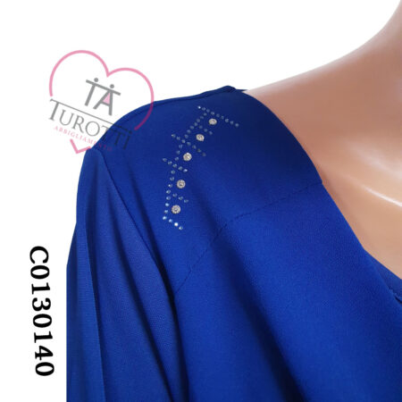 Completo donna  casacca pantalone leggero Clarin Shavien art 130140  blu - immagine 3