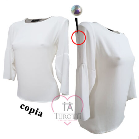 Casacca Donna Manica 3/4 art copia Elena orchidea - immagine 2