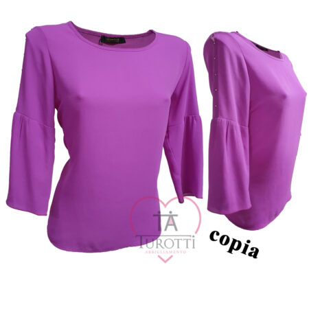 Casacca Donna Manica 3/4 art copia Elena orchidea