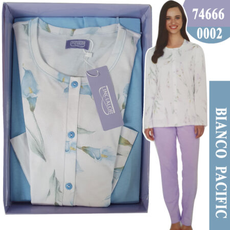 Linclalor pigiama  Donna aperto 74666 0003 Rosa confetto - immagine 2