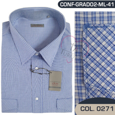Sea Barrier CONF-GRADO2  Camicia  uomo  ML-41 manica  lunga variante quadri medi colore 0271 taglia conformata