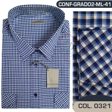 Sea Barrier CONF-GRADO2  Camicia  uomo  ML-41 manica  lunga variante quadri medi colore 0321 taglia conformata