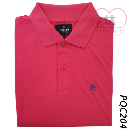 Polo Uomo Coveri Moving mezza manica art. PQC204 100 % cotone tinta unita  con riga sulla mezza manica - immagine 16