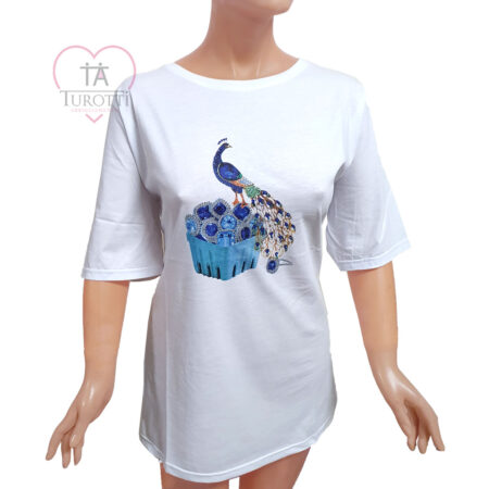 T-SHIRT OVER Donna Sophia Curvy girocollo MAM23091 mezza manica  taglia over - immagine 3