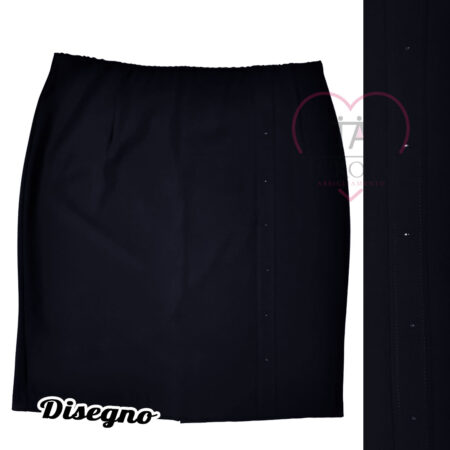 Gonna tubino elegante perline davanti art Disegno Elena - immagine 4