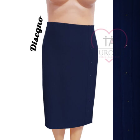 Gonna tubino elegante perline davanti art Disegno Elena - immagine 6