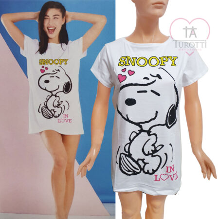 T-shirt maxi SNOOPY  MSD7451  disegno Snoopy in love SABOR