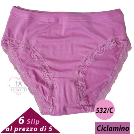 slip midi JADEA 532/C pizzo una confezione  da 6 al prezzo di 5 colore fiordaliso - immagine 4
