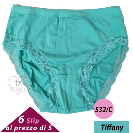 slip midi JADEA 532/C pizzo una confezione  da 6 al prezzo di 5 colore fiordaliso - immagine 6