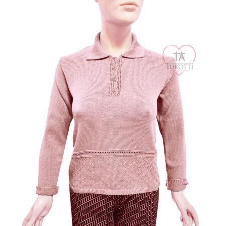 Polo donna manica lunga misto cotone art 1324 A&S verde - immagine 6