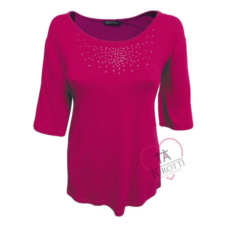 Maglia Donna taglia over mezza manica Clamatex art 2964 taglia calibrata - immagine 3