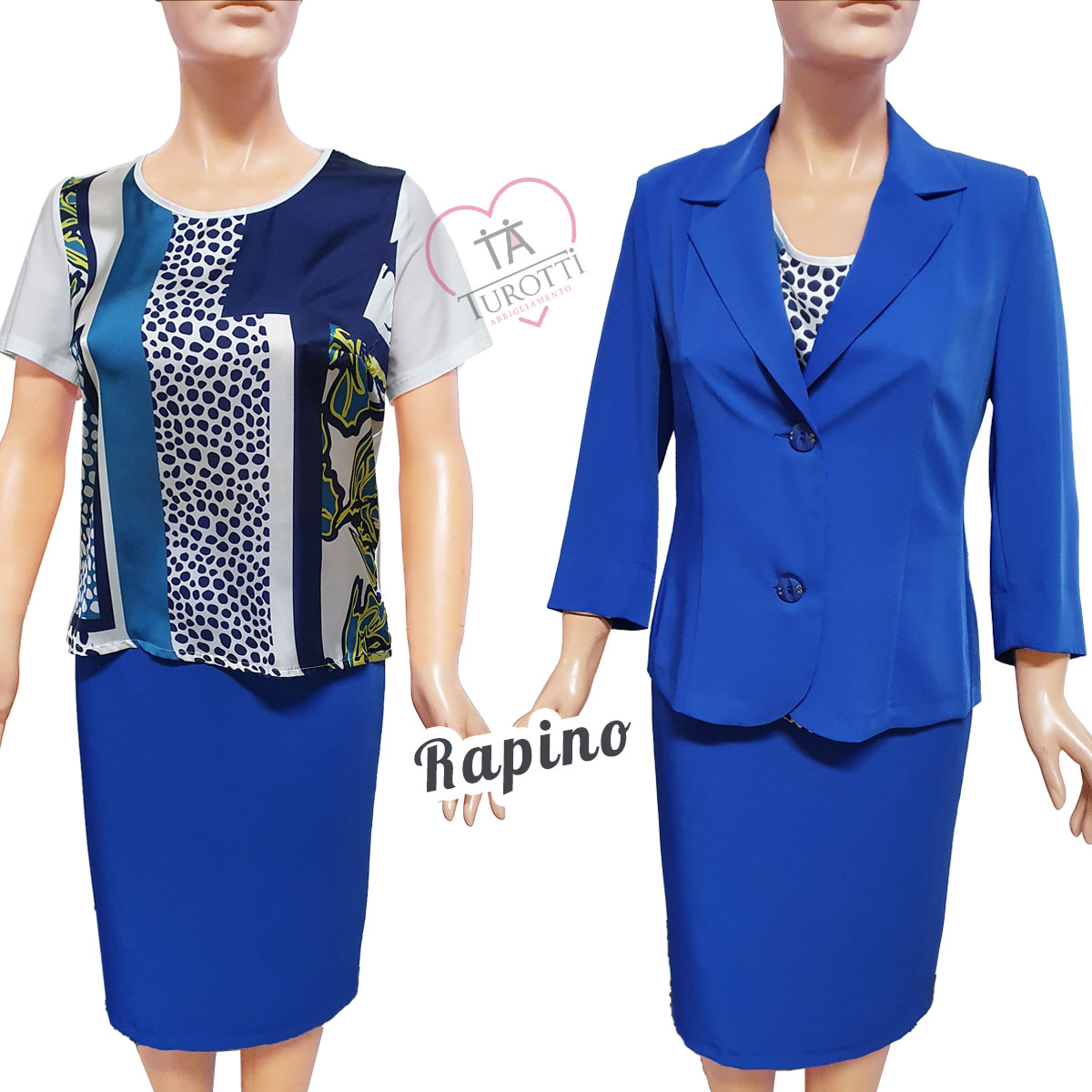 Tailleur gonna e giacca blu hotsell