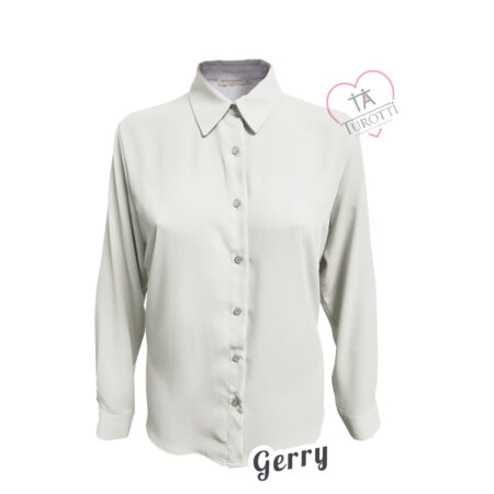 Camicia manica lunga donna  art Gerry Gocce di Elena tinta unita vari colori - immagine 2