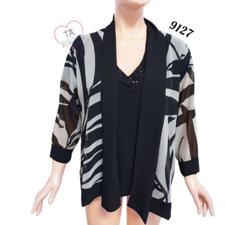 Twinset Donna Bella Luxury 9127 maglia e cardigan aperto - immagine 2