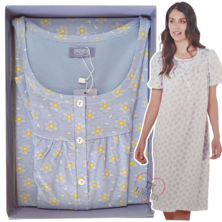 Linclalor Camicia da Notte donna art 74477 Serafino Raglan Lavanda - immagine 2
