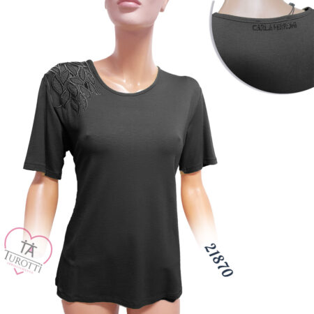 Maglia Donna misto viscosa Carla Ferroni  mezza manica  art 21870 - immagine 2