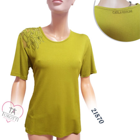 Maglia Donna misto viscosa Carla Ferroni  mezza manica  art 21870 - immagine 3