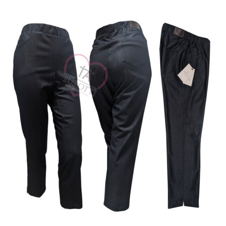 Pantaloni da donna con elastico in vita neri