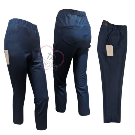 Pantaloni Blu con elastico in vita