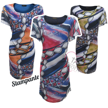 Abito donna leggero multicolor Elena art Stampante varie fantasie