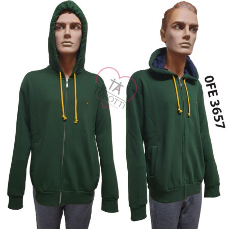Coveri Moving  Felpa Giubbino OFE3657 uomo zip taglia over - immagine 3