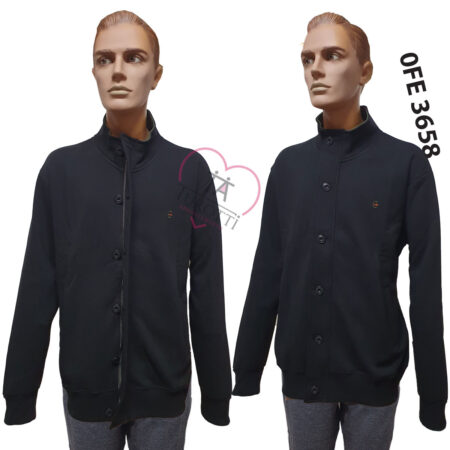Coveri Moving  Felpa Giubbino OFE3658 uomo zip e bottoni taglia over - immagine 2