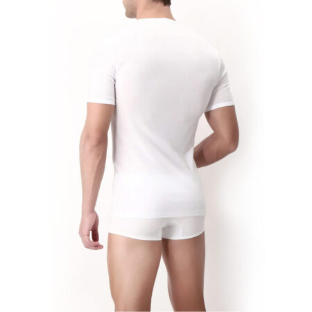 Maglia intima corta girocollo da uomo in Filo di Scozia Perofil VPRT00007 - immagine 2