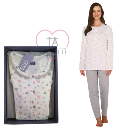 Pigiama donna manica lunga serafino LINCLALOR 74687 - immagine 2