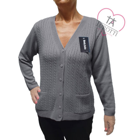 Cardigan misto lana donna scollo a V aperto art 24028  vari colori Moda Italia Carpi - immagine 7
