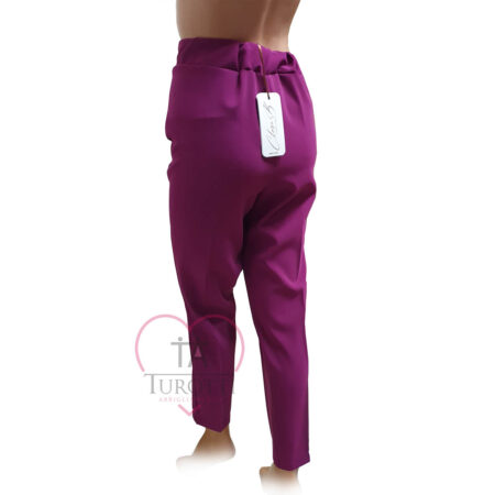 Pantalone Donna Tinta unita con elastico in vita PA01412 CLARA B - immagine 4
