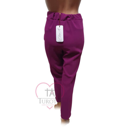 Pantalone Donna Tinta unita con elastico in vita PA01412 CLARA B - immagine 6