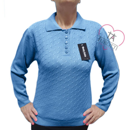Polo donna misto lana scollo art 24263  vari colori Moda Italia Carpi - immagine 4