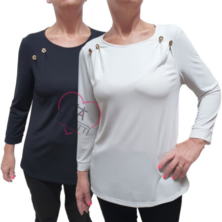 Maglia Donna manica lunga Anee Milano art 09696 tinta unita - immagine 4