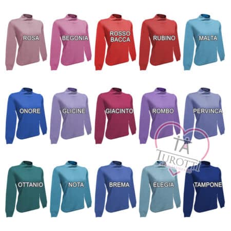 Magli donna in lana merino tinta unita tanti colori