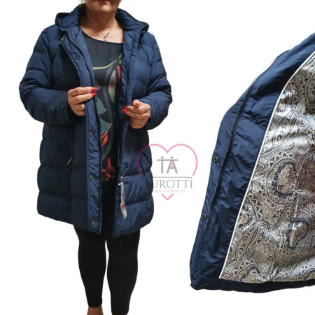 Giaccone donna Steinbock Fiammetta tinta unita con cappuccio staccabile - immagine 7