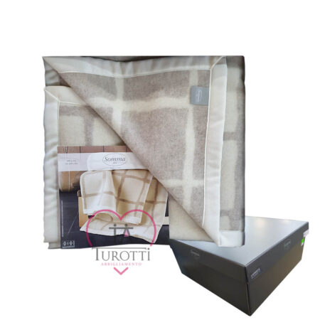 Somma coperta matrimoniale Doran 1867 230x250 cm coperte pregiate 100% PURA LANA VERGINE ULTRAFINE  lambswool super - immagine 3
