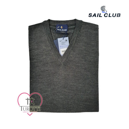 Maglione in Lana scollo a V da uomo SAIL CLUB art. U7601 fin12 - immagine 4