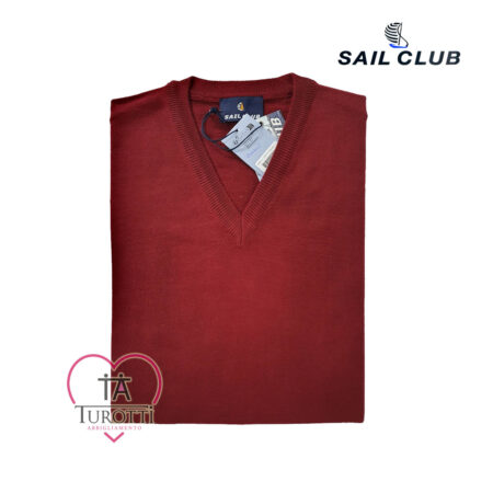 Maglione in Lana scollo a V da uomo SAIL CLUB art. U7601 fin12 - immagine 6